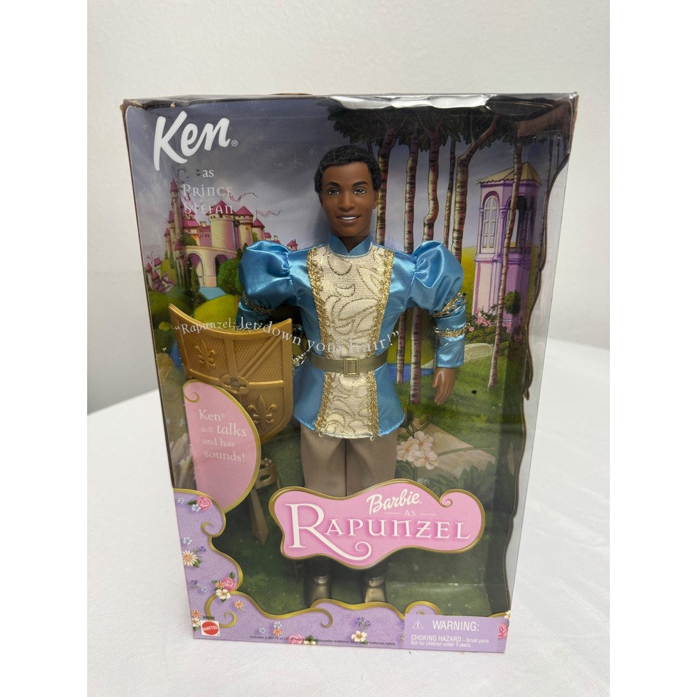 Mattel 2002 Barbie as Rapunzel Ken as Prince Stefan Talking Doll 55502